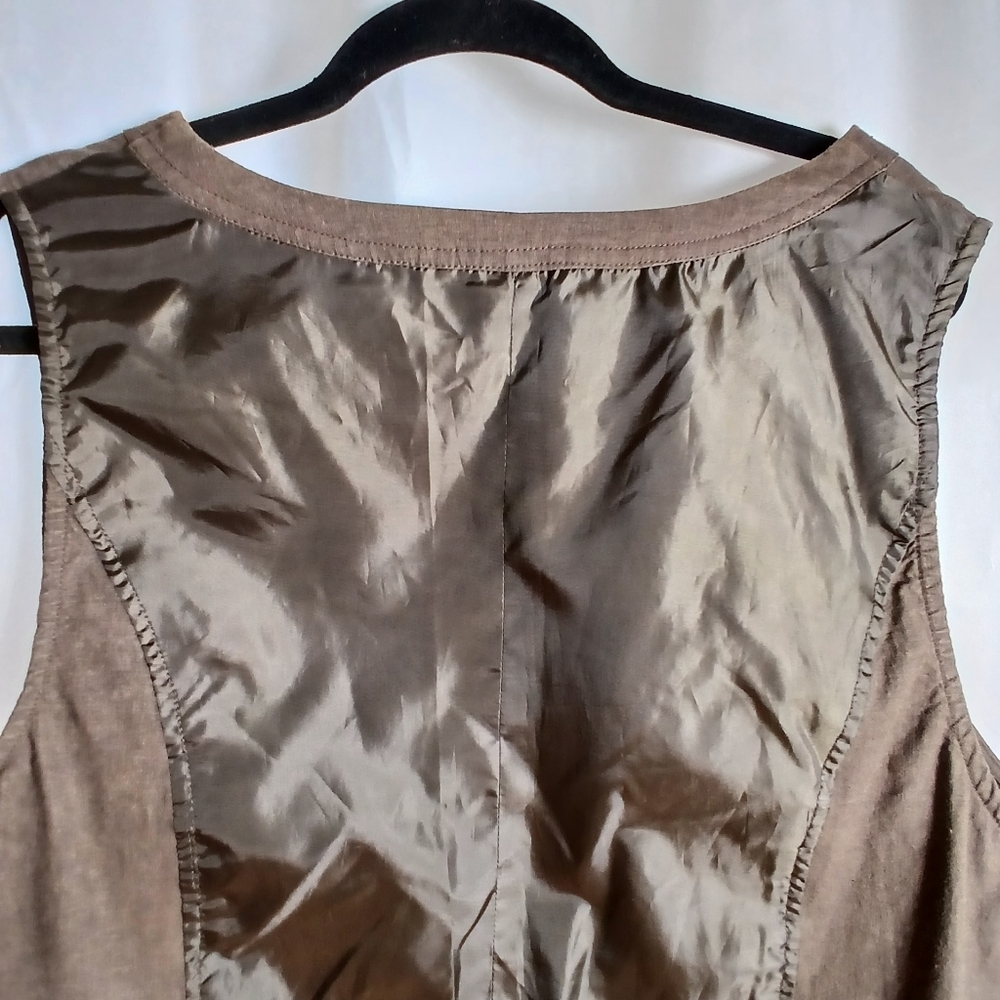 #478 Women's Brown Lane Bryant Button Down Vest Size 28 - Picture 11 of 16